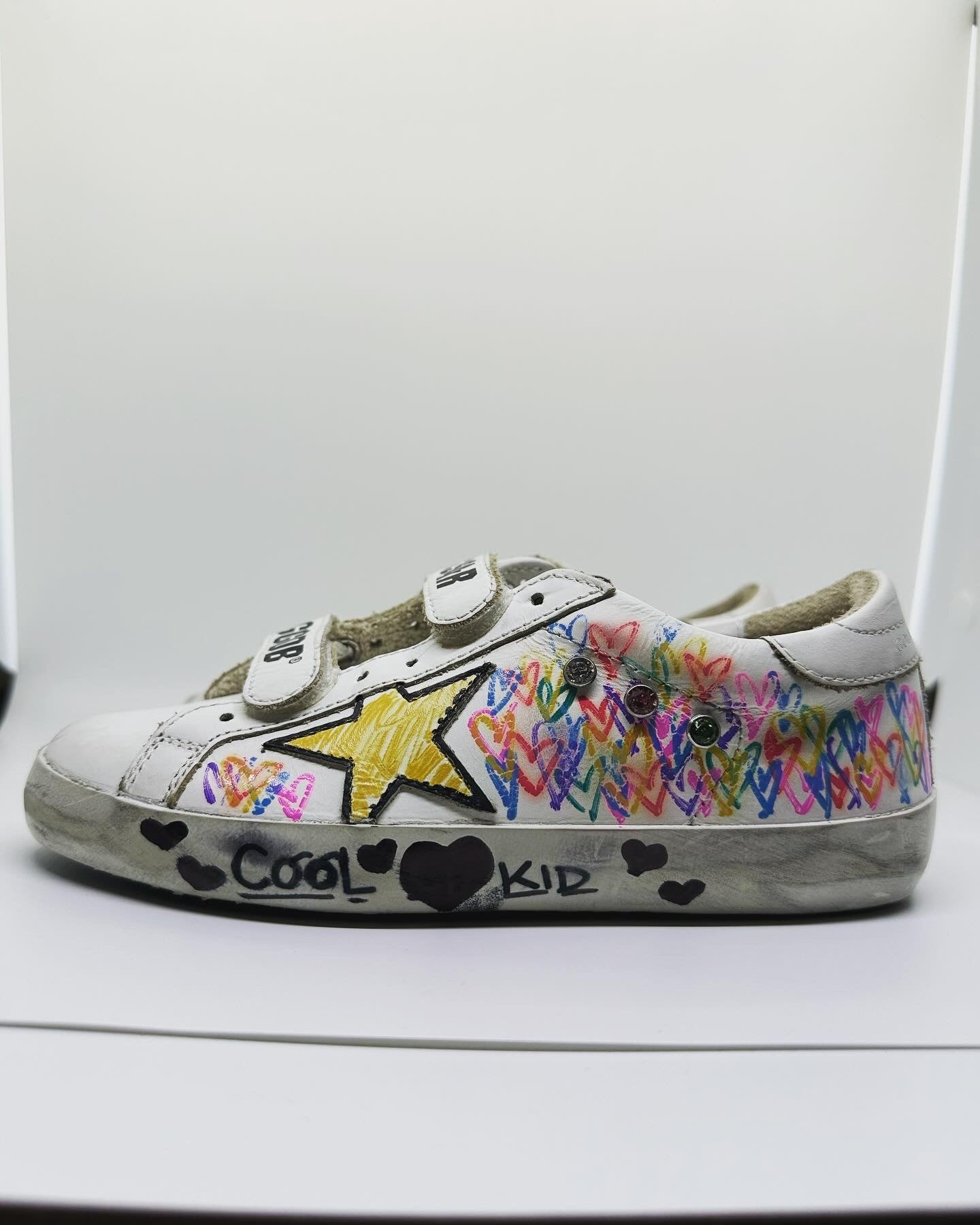 Custom golden goose girl sneakers